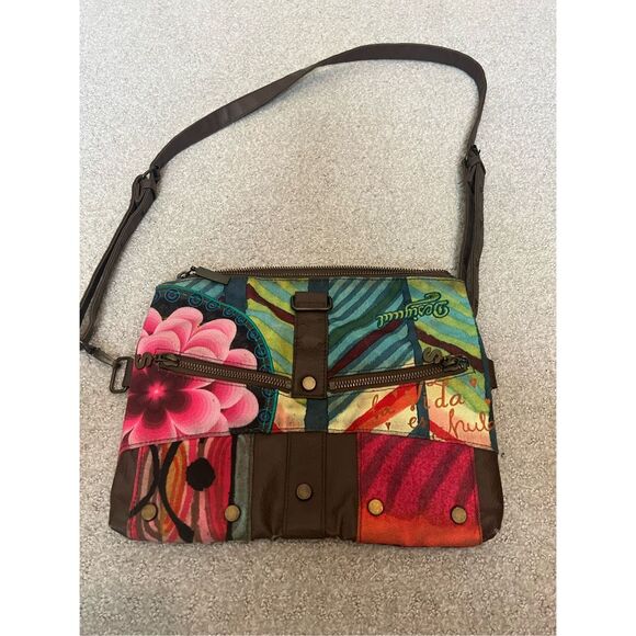 Desigual vibrant patchwork crossbody bag - Picture 3 of 6